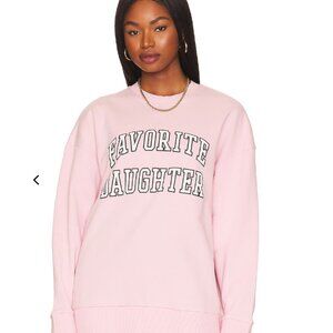 Favorite Daughter Collegiate Sweatshirt in Light Pink S